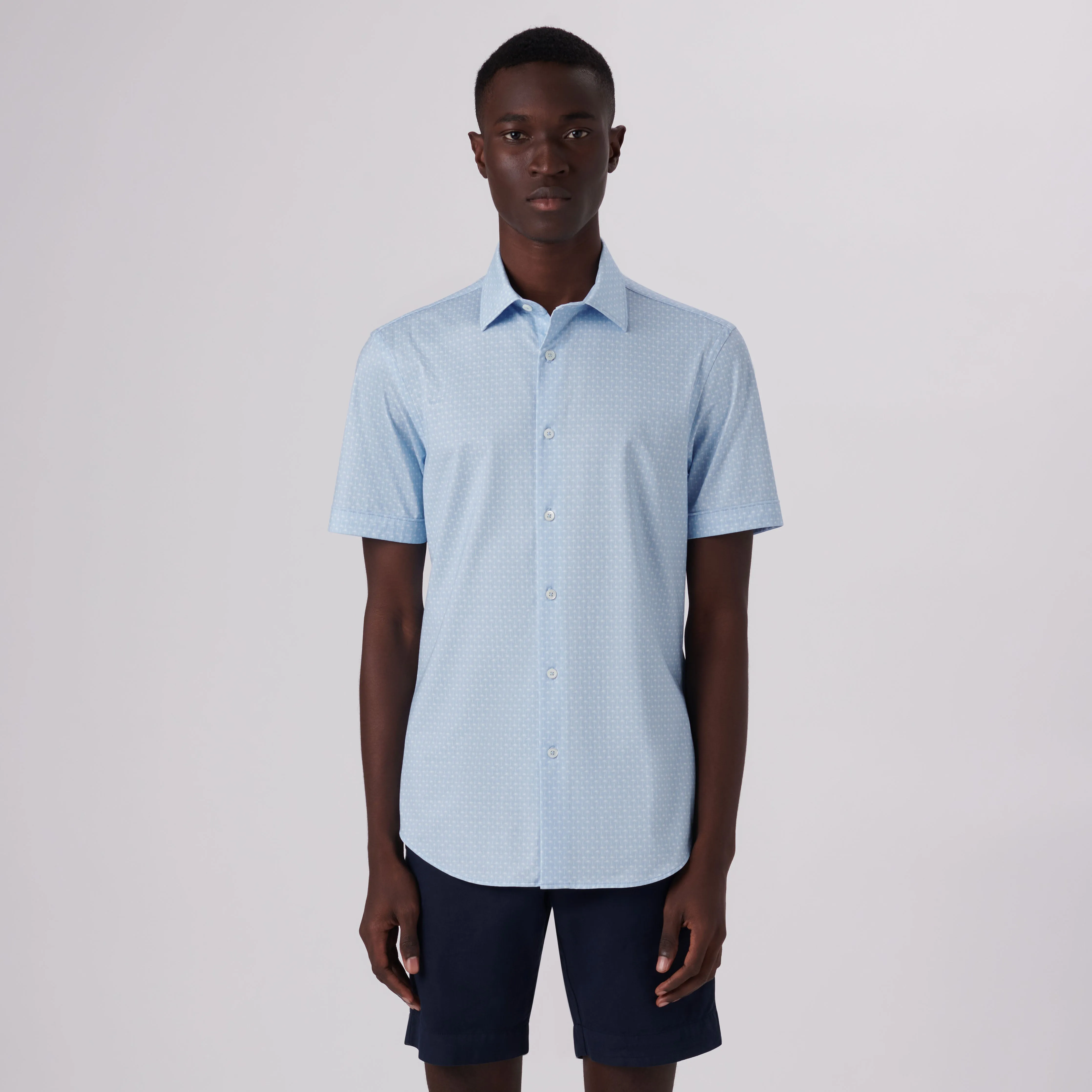 Miles Palm Tree Print OoohCotton Short Sleeve Shirt