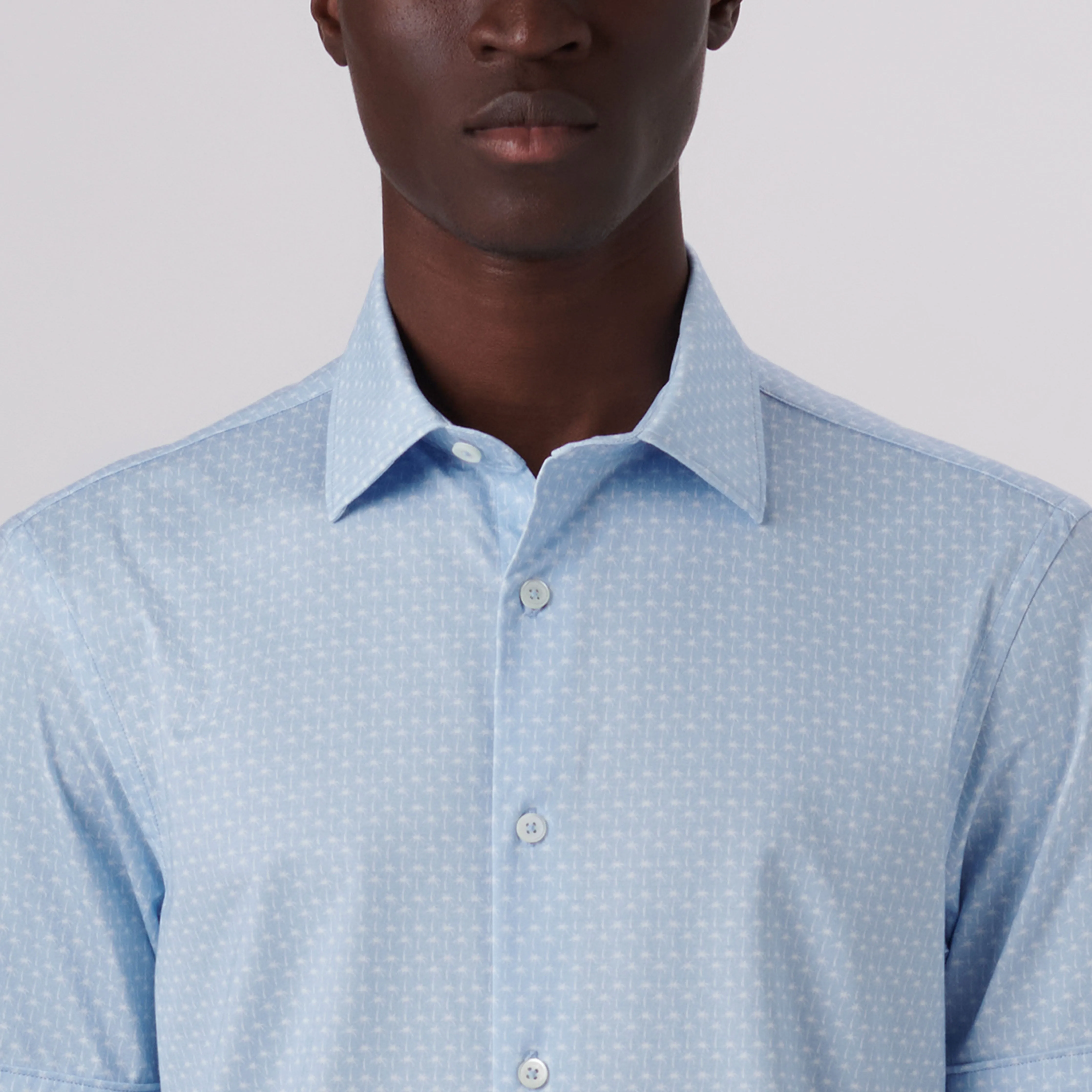 Miles Palm Tree Print OoohCotton Short Sleeve Shirt
