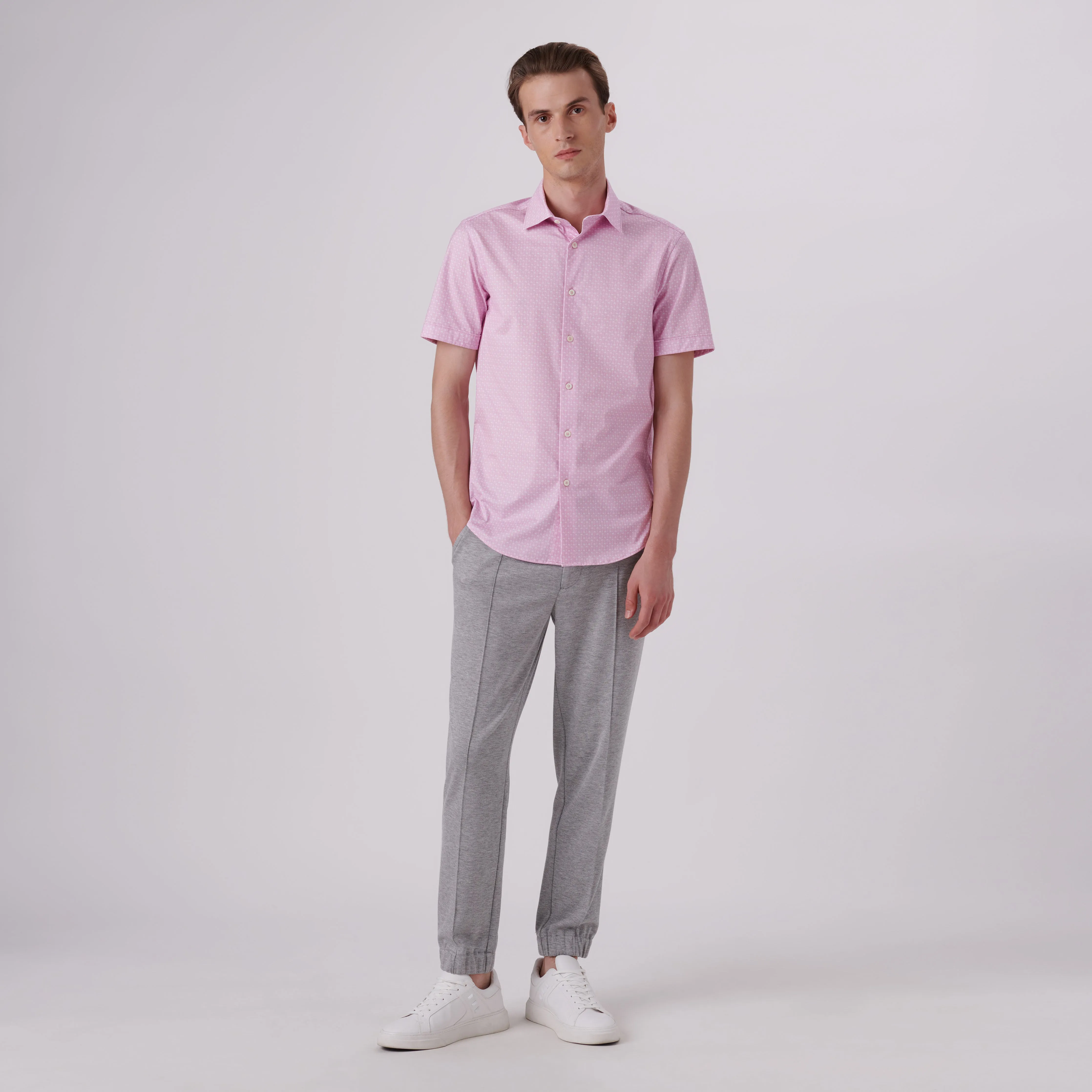 Miles Palm Tree Print OoohCotton Short Sleeve Shirt