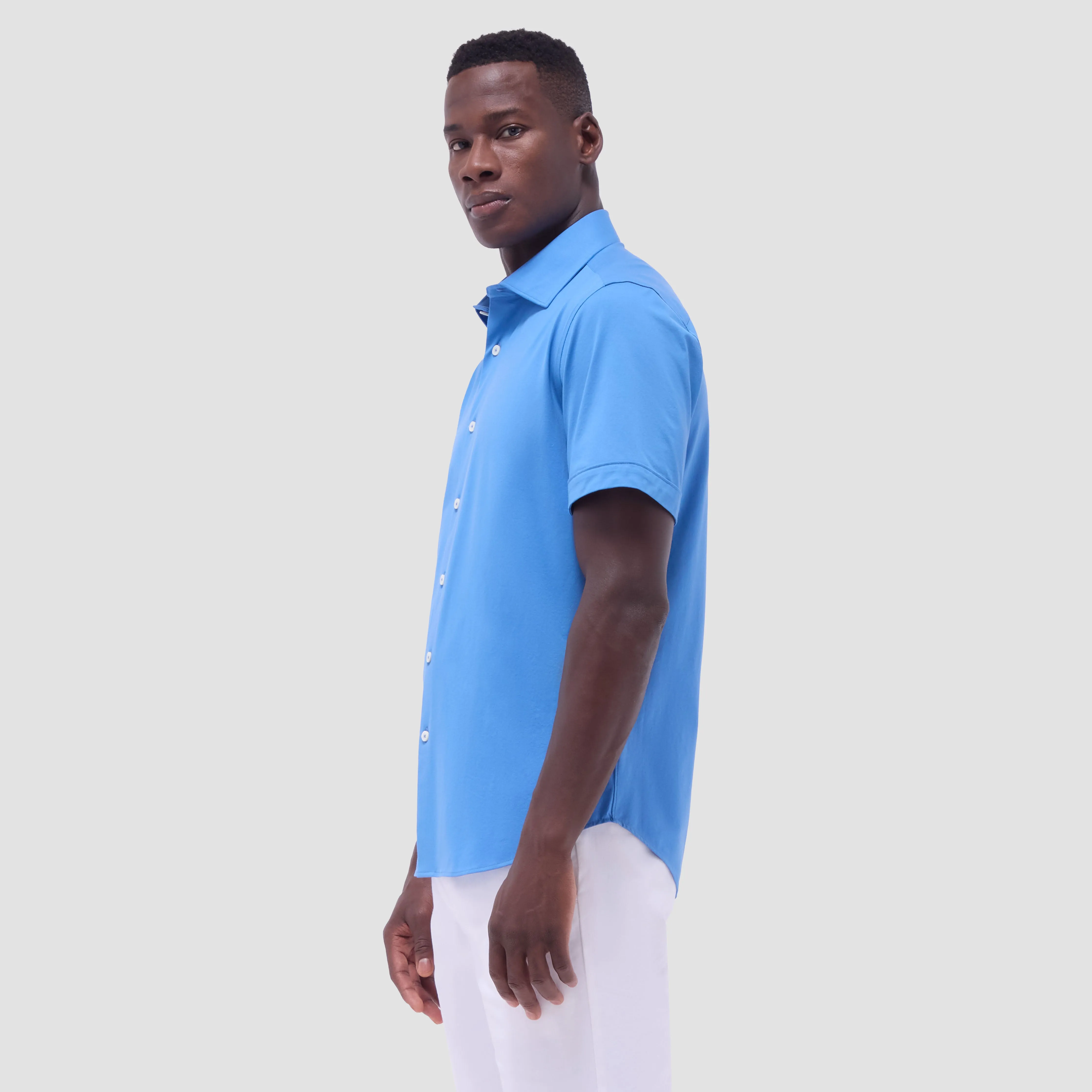 Miles Solid OoohCotton Short Sleeve Shirt