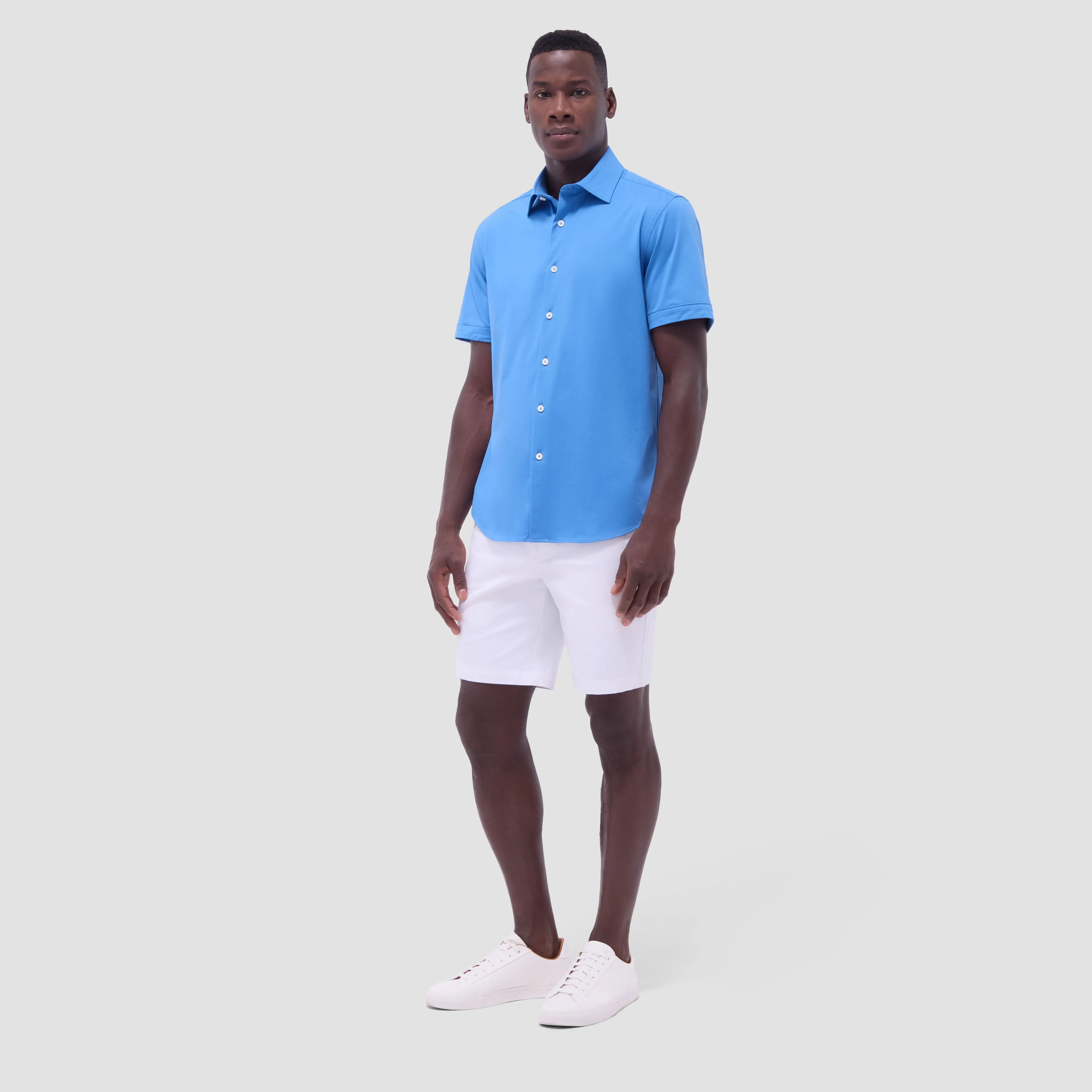 Miles Solid OoohCotton Short Sleeve Shirt