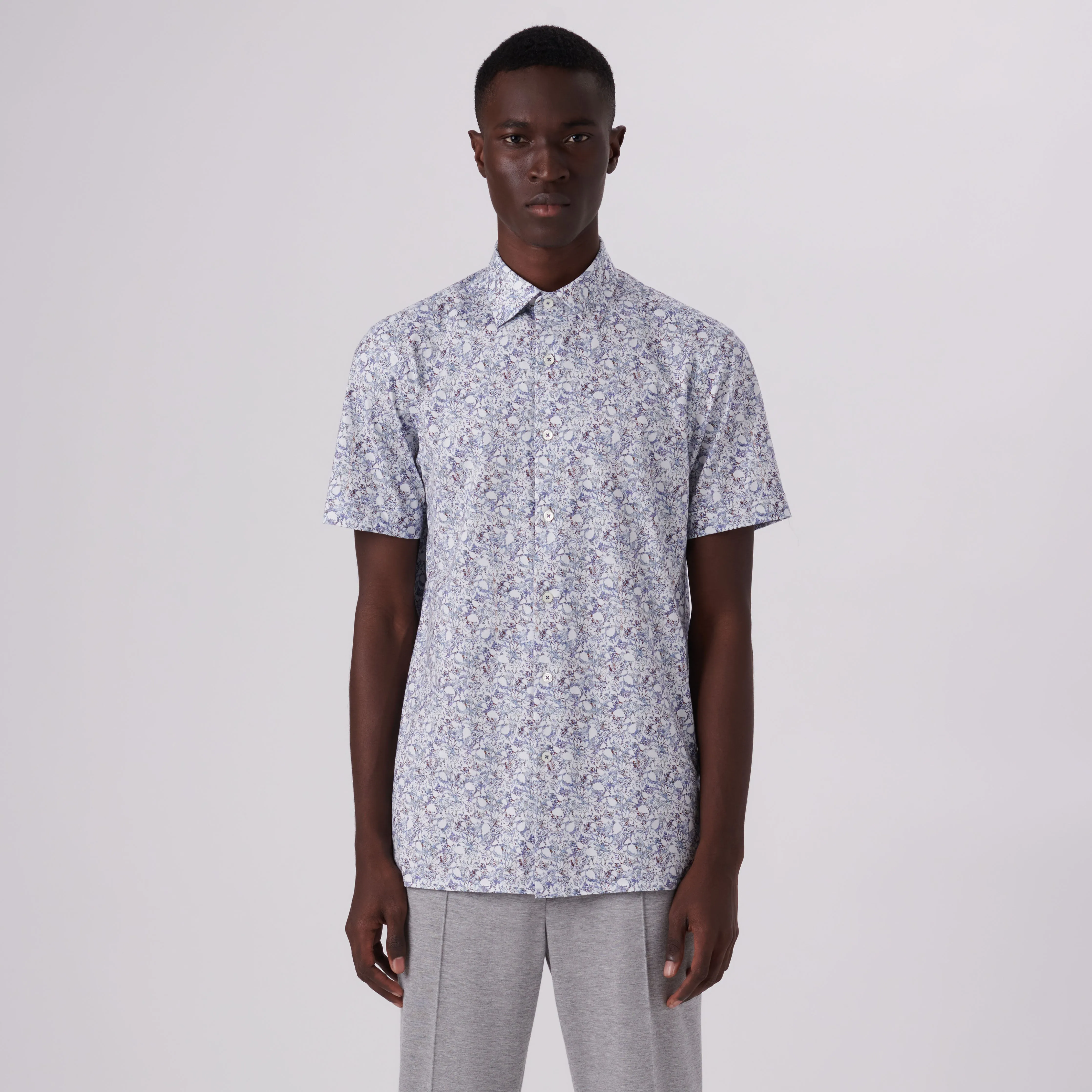 Milo Floral Print OoohCotton Short Sleeve Shirt