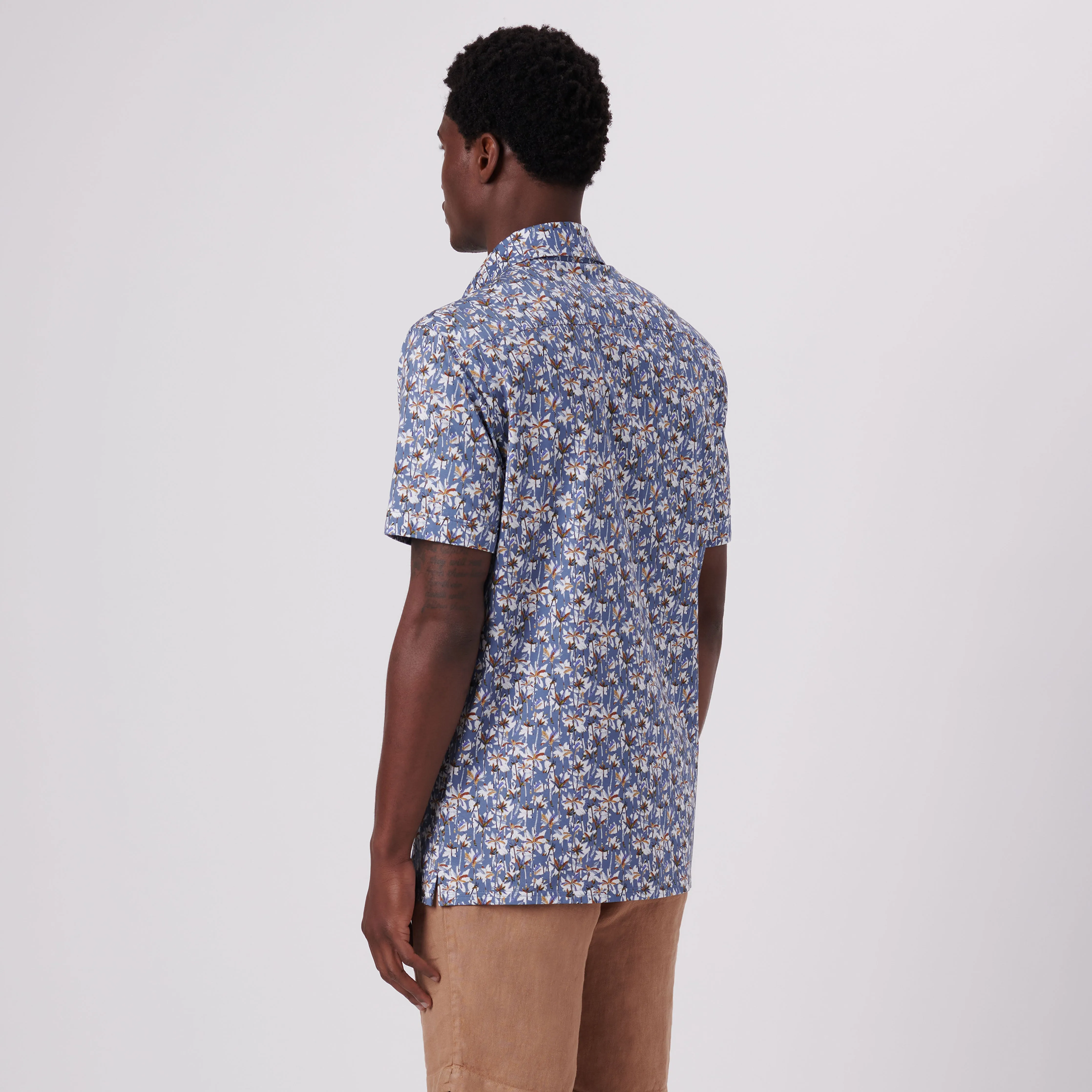 Milo Palm Trees Print OoohCotton Short Sleeve Shirt