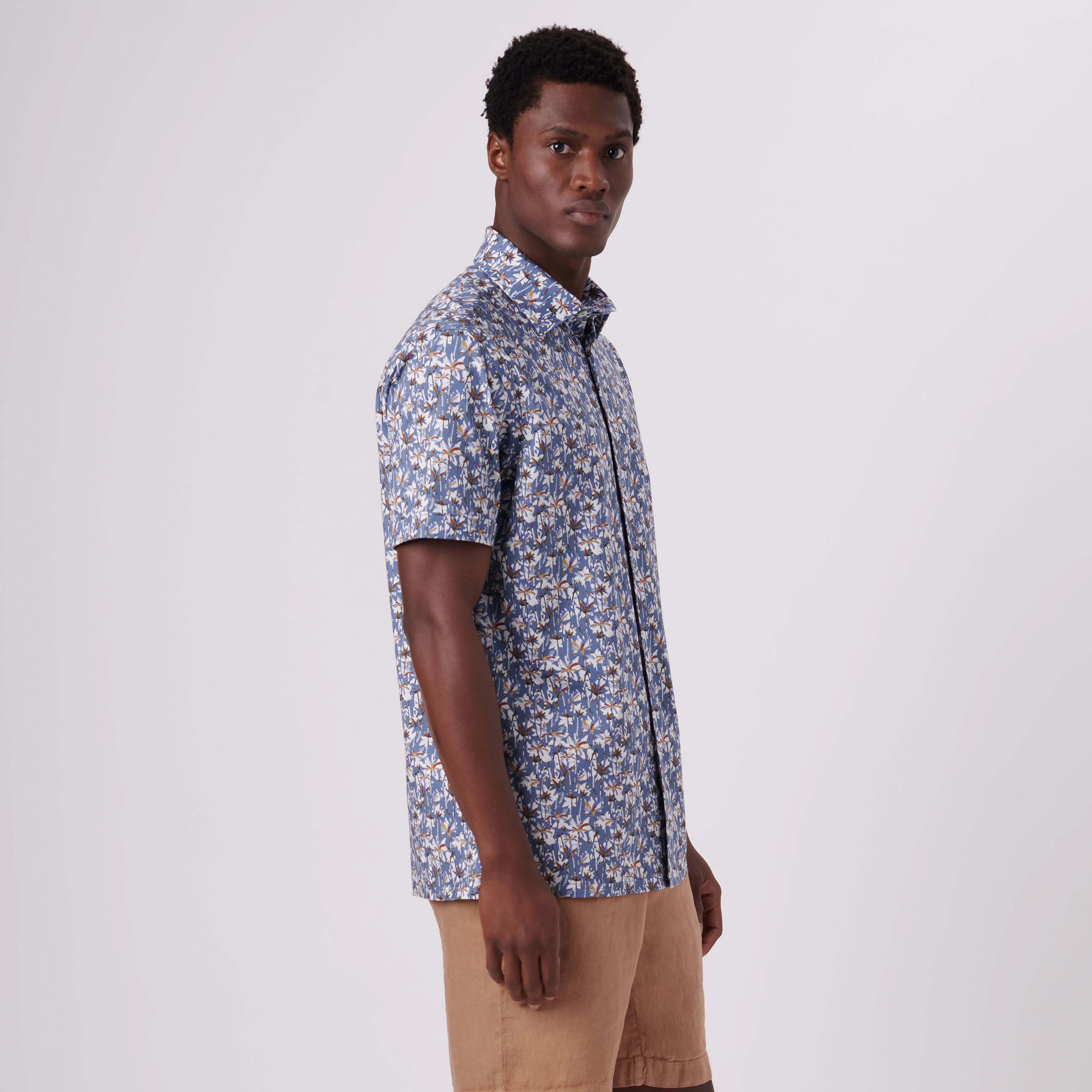 Milo Palm Trees Print OoohCotton Short Sleeve Shirt