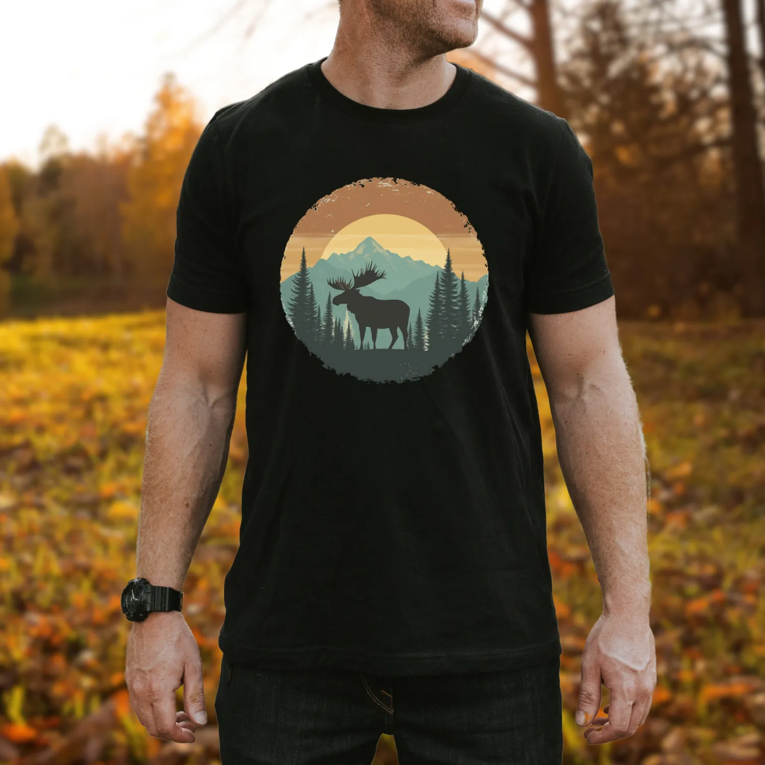 Moose Hunting Tee Shirt