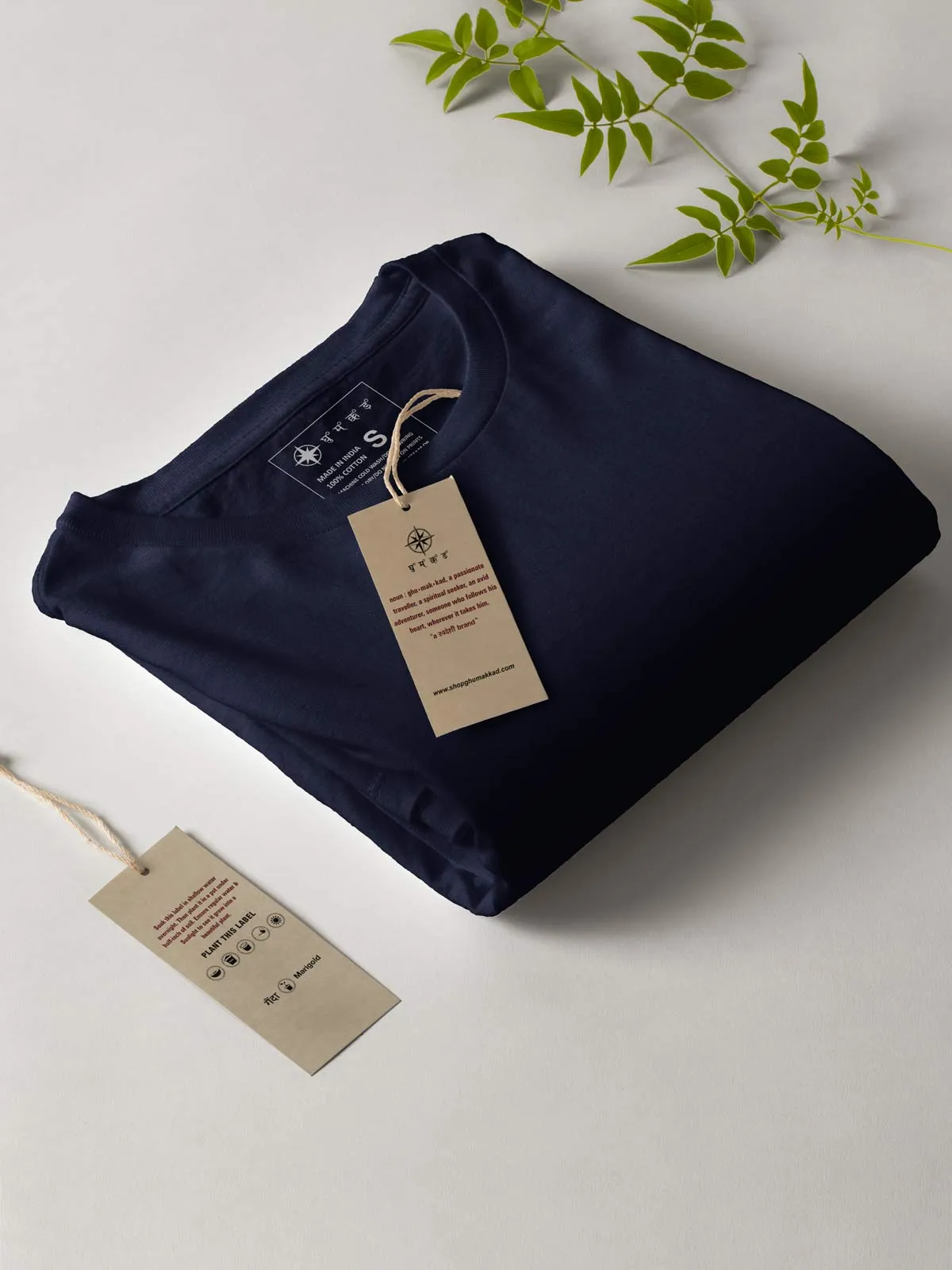 Muted Peach & Midnight Blue T shirt Combo