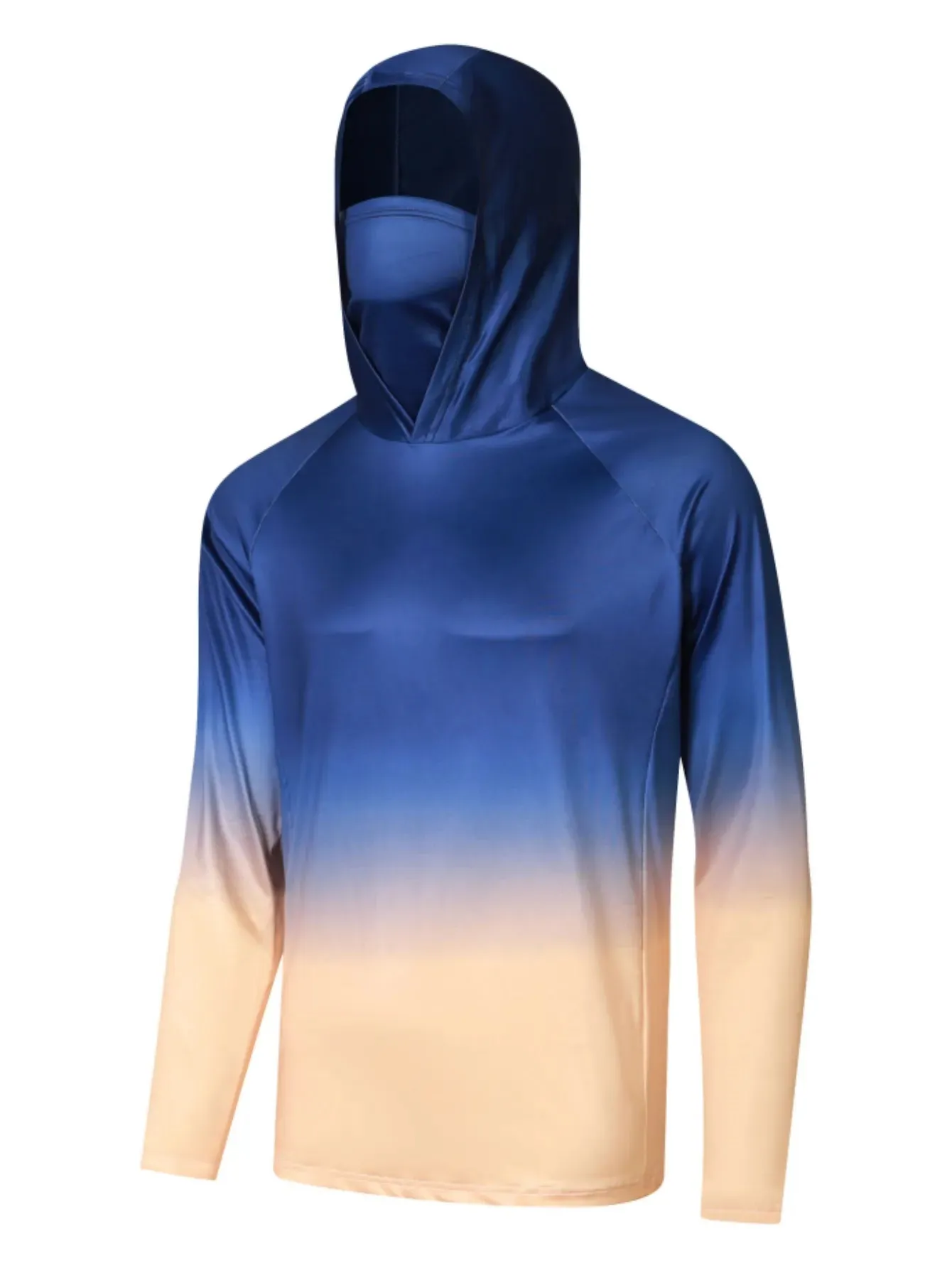 New Outdoor Camouflage Fishing Shirt Men Quick-drying Breathable Anti-mosquito Jacket Long-sleeve Hooded Fishing Clothing