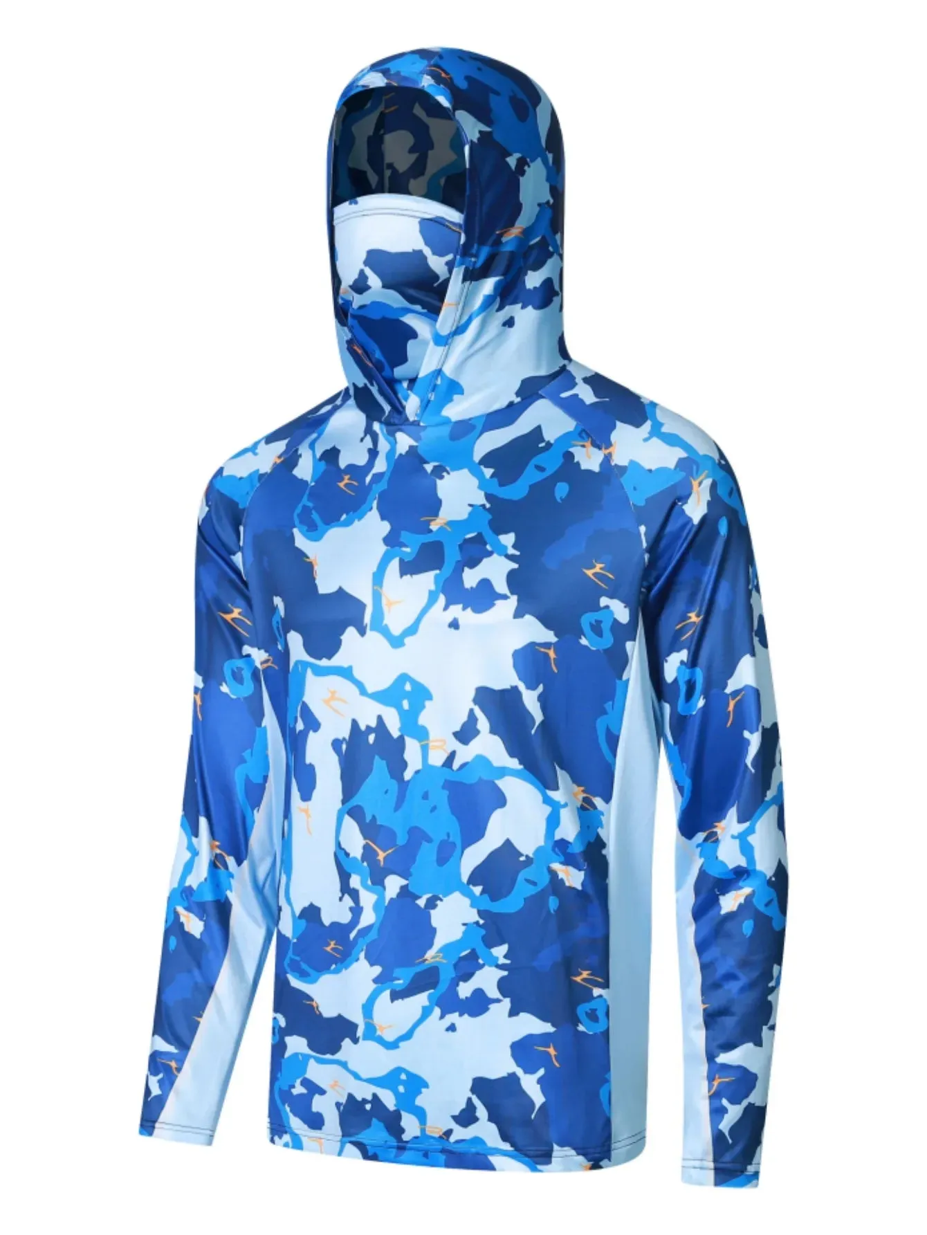 New Outdoor Camouflage Fishing Shirt Men Quick-drying Breathable Anti-mosquito Jacket Long-sleeve Hooded Fishing Clothing