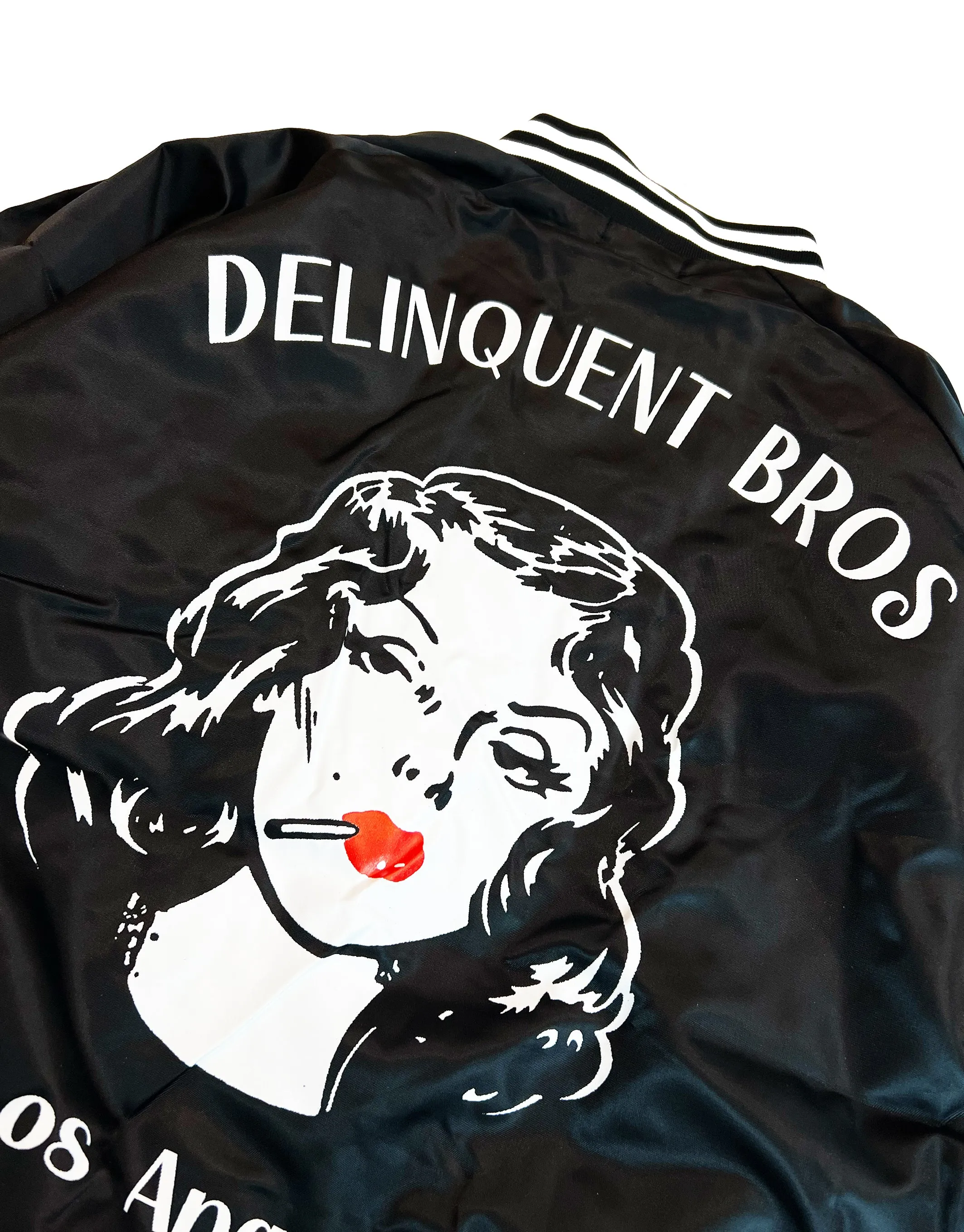 New Smoke Girl Baseball Jacket in Black