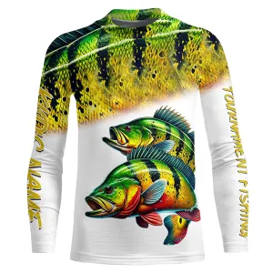 Peacock Bass Fishing Tournament Custom long sleeve performance fishing shirts for kid NQS181