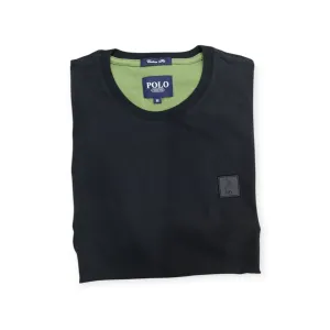 Polo Men's Essential Crew Neck Long Sleeve Tee Black
