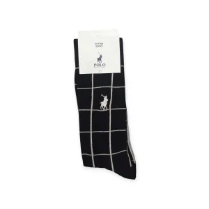 Polo Men's Socks Black Check Anklet