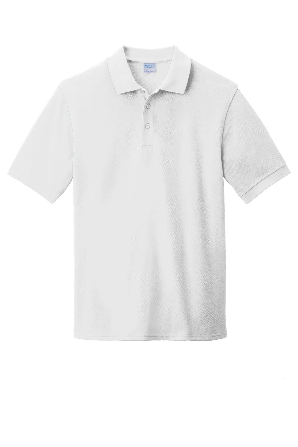 Port & Company Combed Ring Spun Pique Polo. KP1500 White