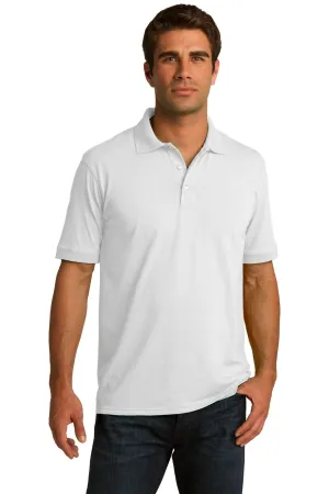 Port & Company Tall Core Blend Jersey Knit Polo. KP55T White Tall
