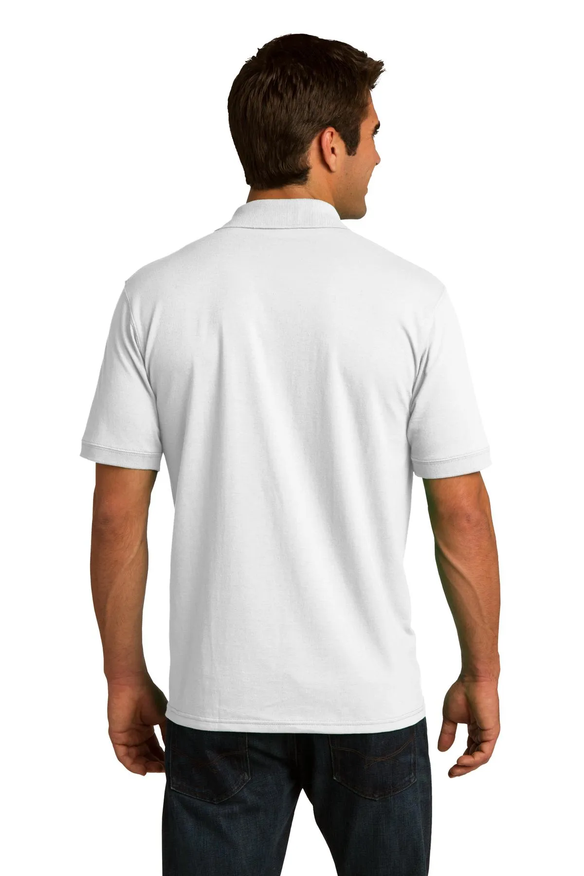 Port & Company Tall Core Blend Jersey Knit Polo. KP55T White Tall