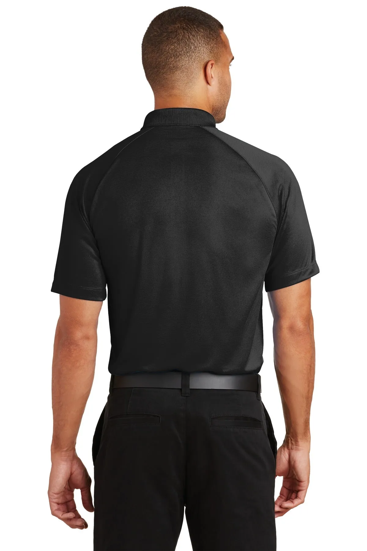 Port Authority Crossover Raglan Polo. K575 Black