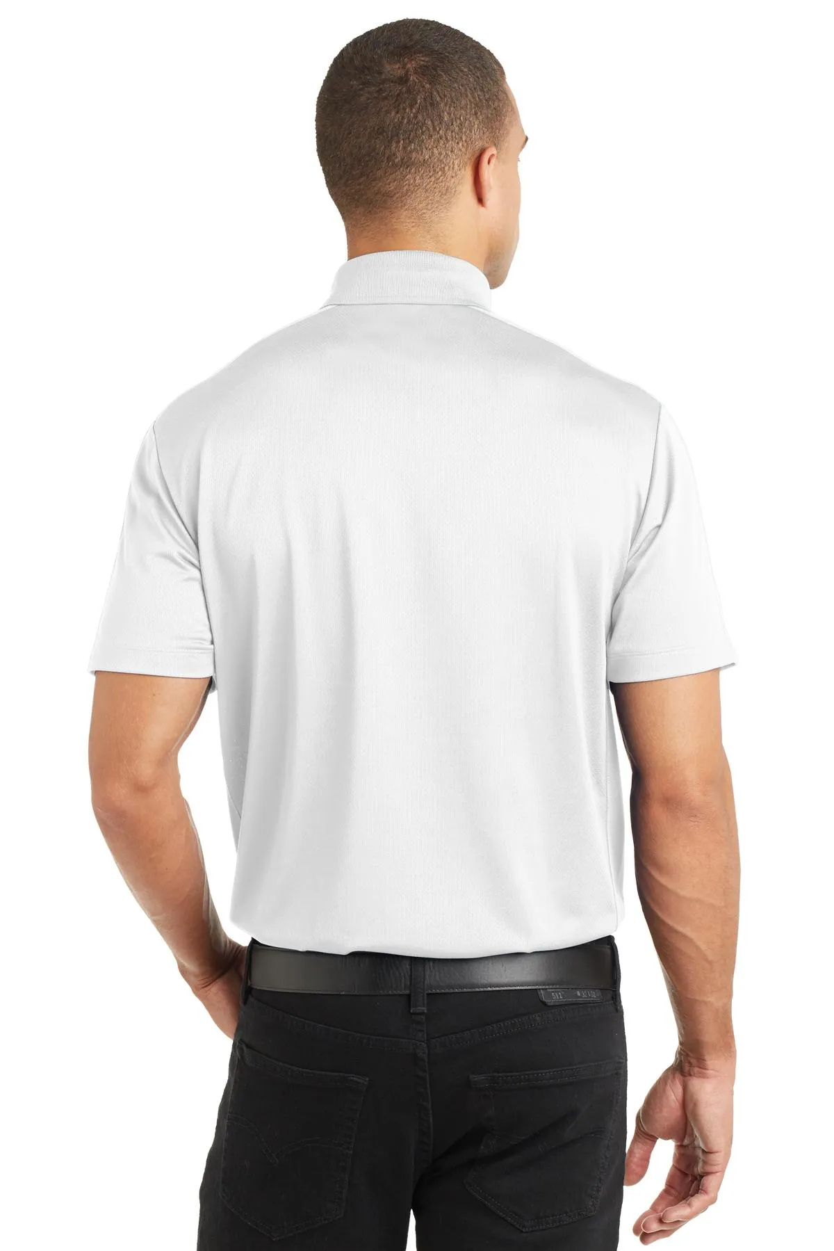 Port Authority Diamond Jacquard Polo. K569 White
