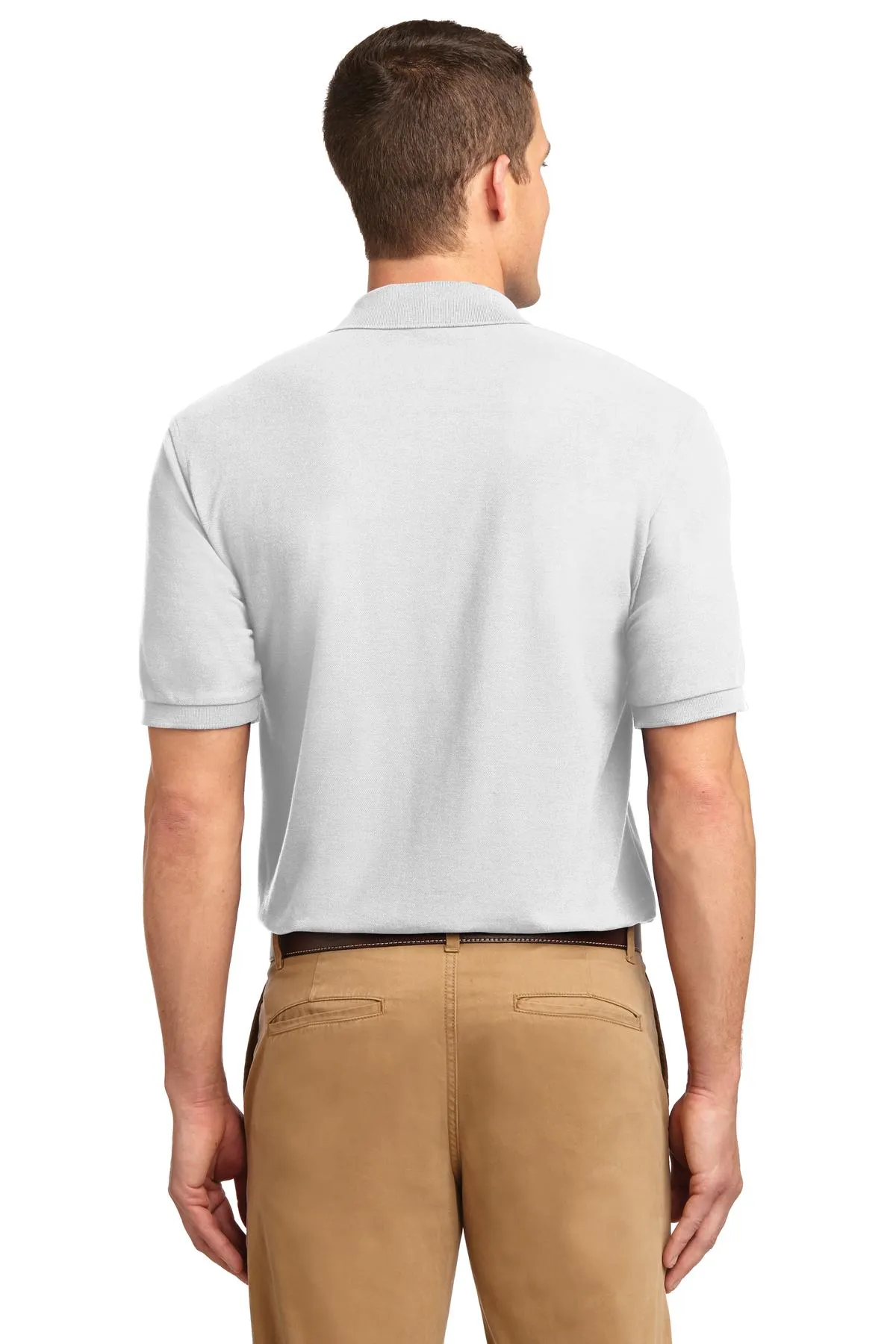 Port Authority Extended Size Silk Touch Polo K500ES White