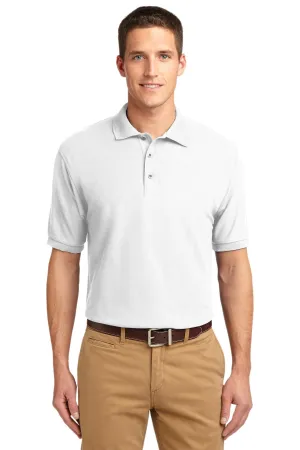 Port Authority Extended Size Silk Touch Polo K500ES White