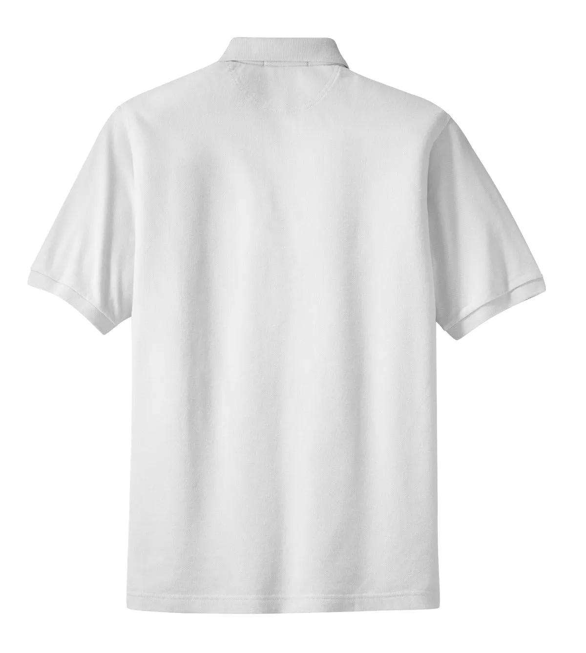 Port Authority Heavyweight Cotton Pique Polo with Pocket.  K420P White