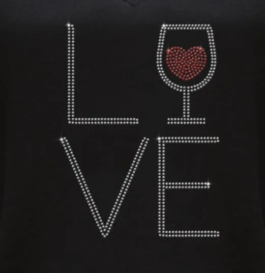 Rhinestone T-Shirt - LOVE