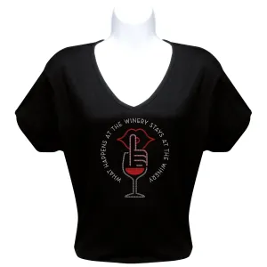 Rhinestone T-Shirt - What Happens at Winery