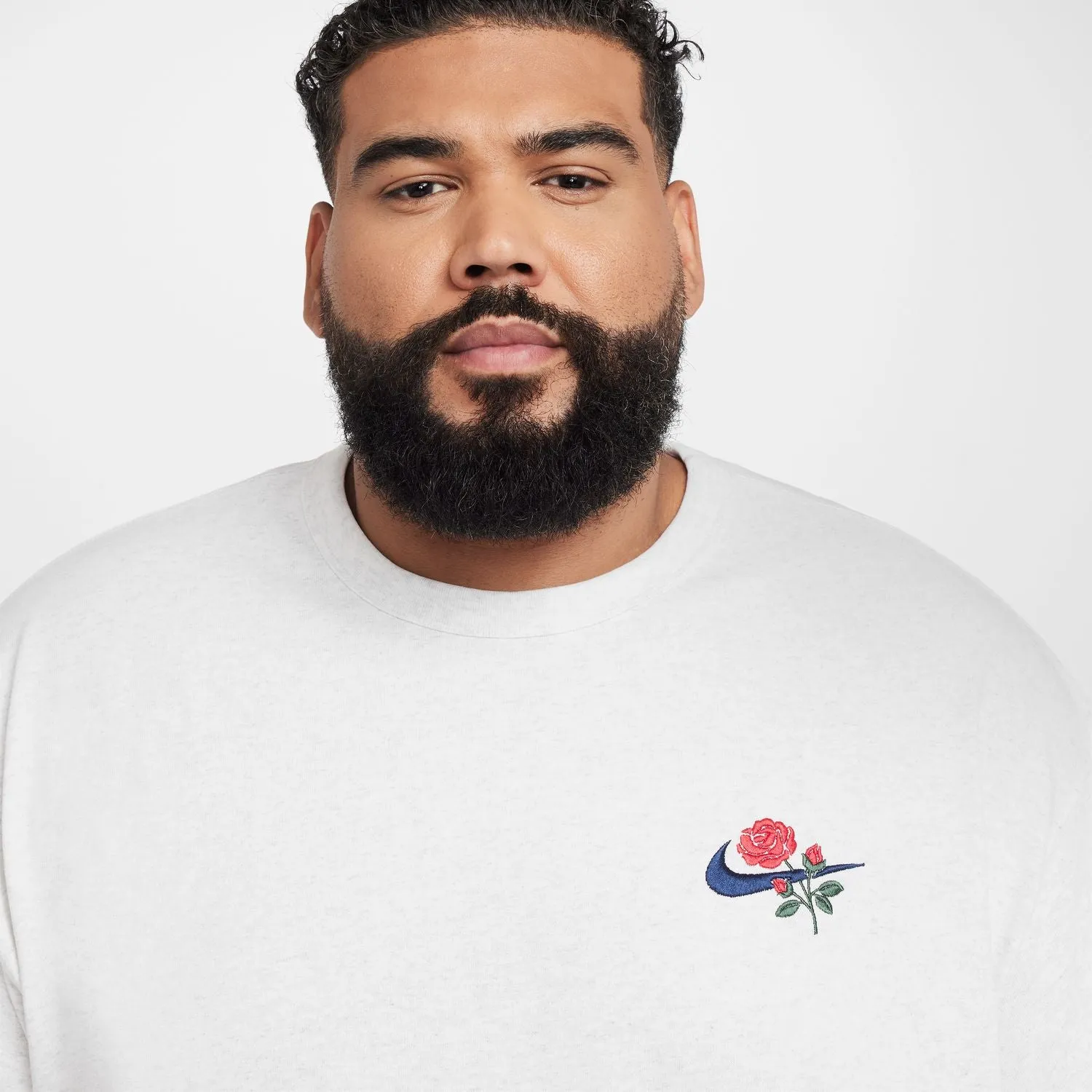 Rose Embroidered Heavyweight Tee - Mens
