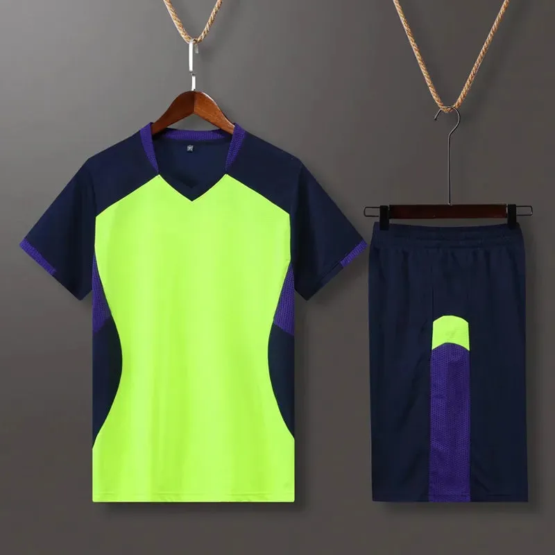 Short Sleeve Volleyball Uniform Men Volleyball Shirt Pocket Shorts Kit Training Wear Volleyball Jersey Running Set Track Suit