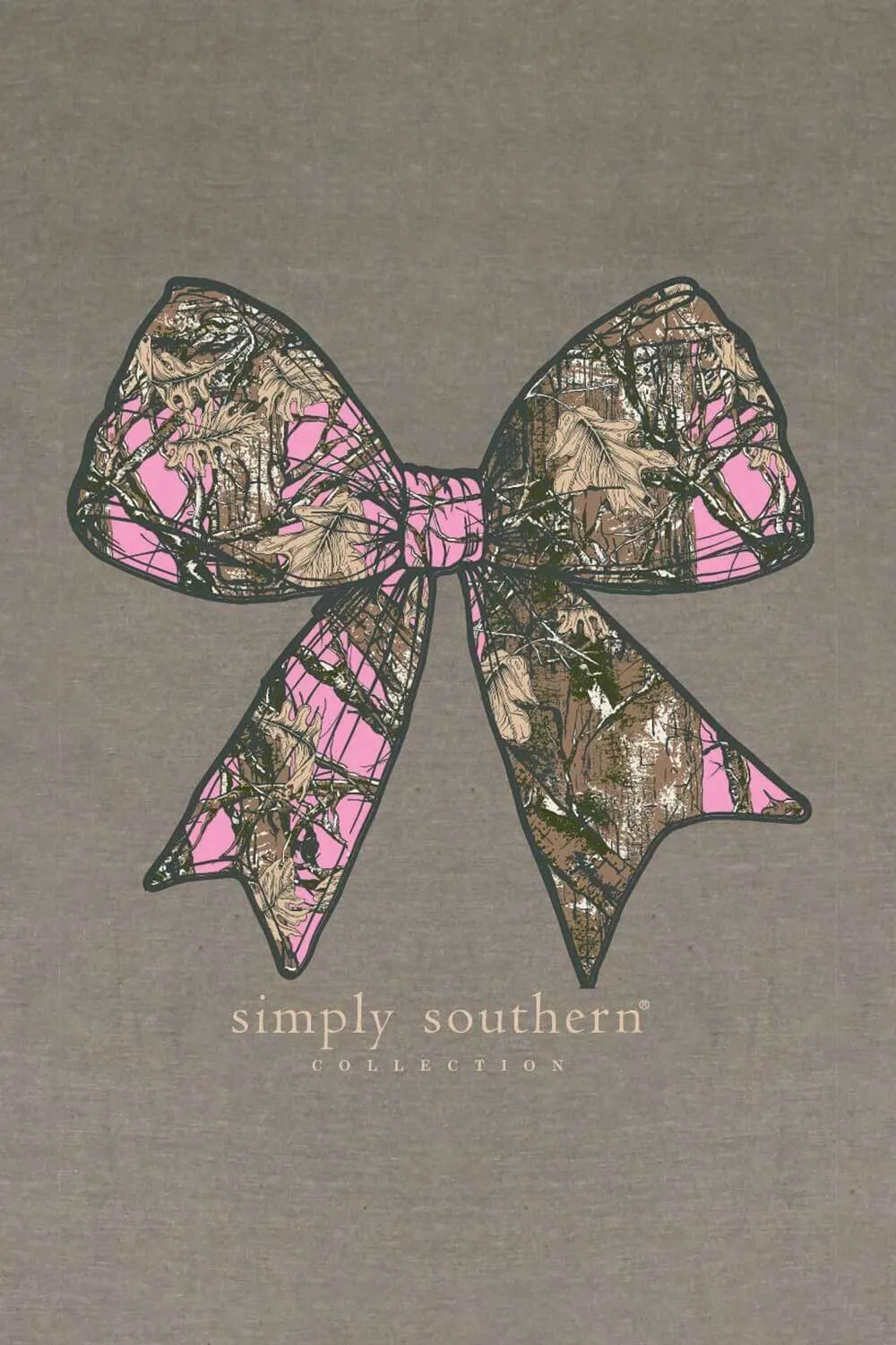 Simply Southern Camo Bow T-Shirt for Women in Desert Heather | SS-CAMOBOW-DESERTHTHR