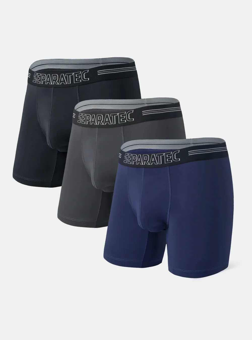Solid Color Compression Quick Dry Boxer Briefs 3 Pack