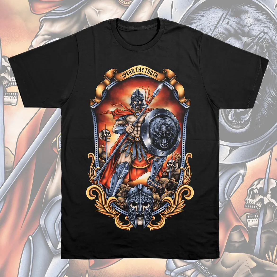 Spear The Truth (Achilles) Unisex Cotton Crew Tee