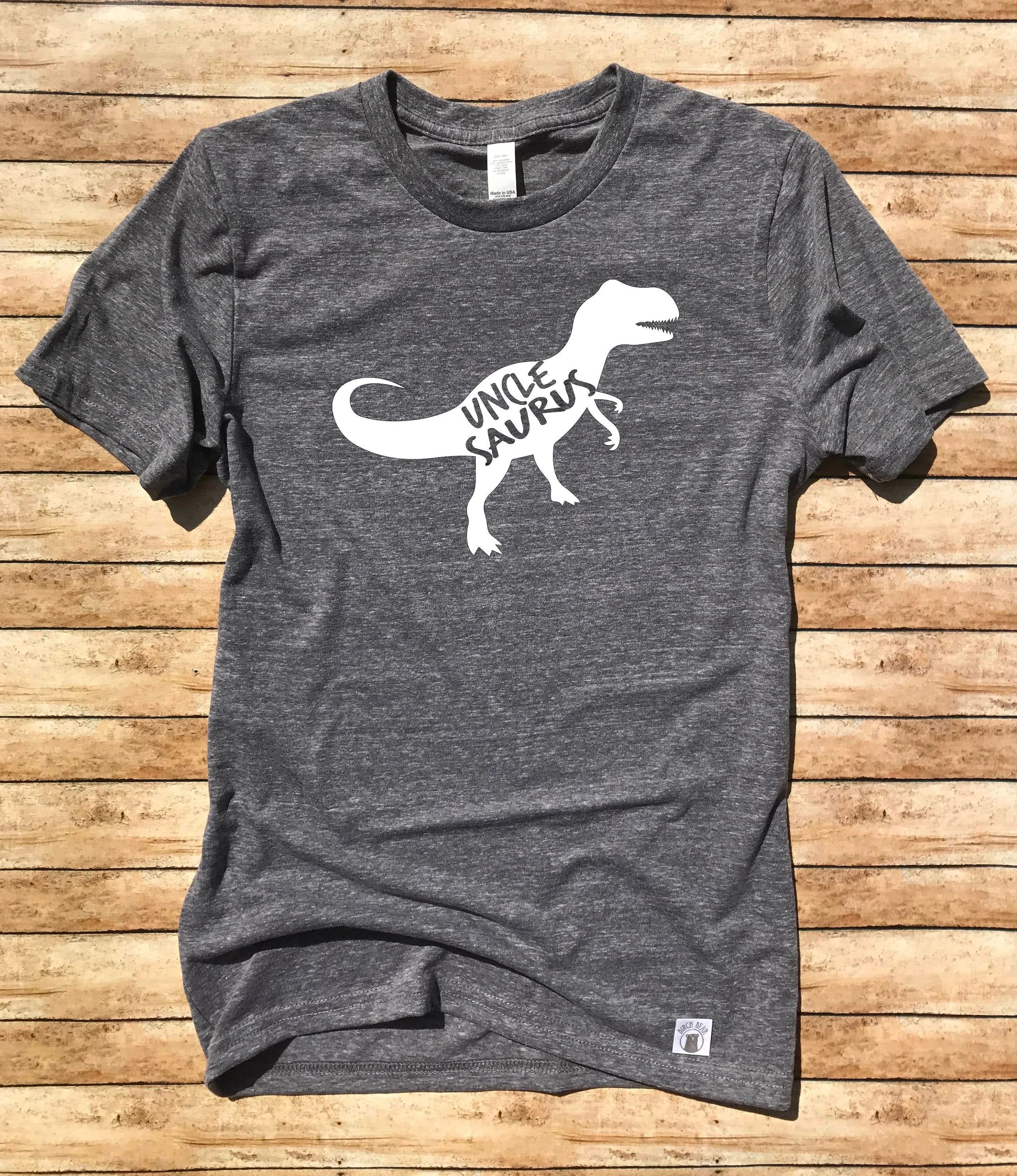 Uncle Saurus Shirt Uncle Shirt - Uncle Gift - Uncle Saurus - Dinosaur Uncle - Shirts For Uncle - Uncle T Shirt Unisex Tri-Blend T-Shirt