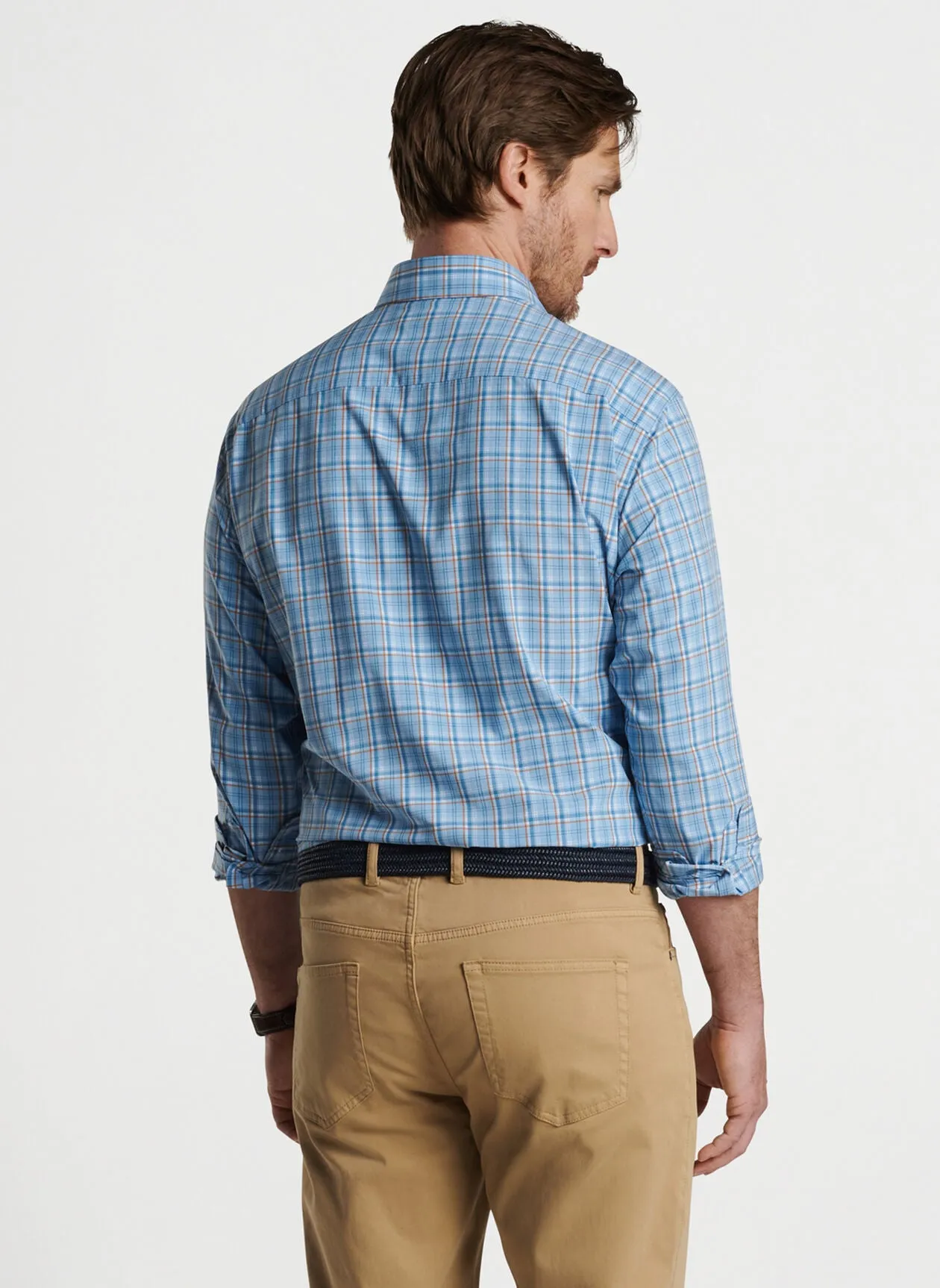 Vick Performance Poplin Sport Shirt (Cottage Blue)
