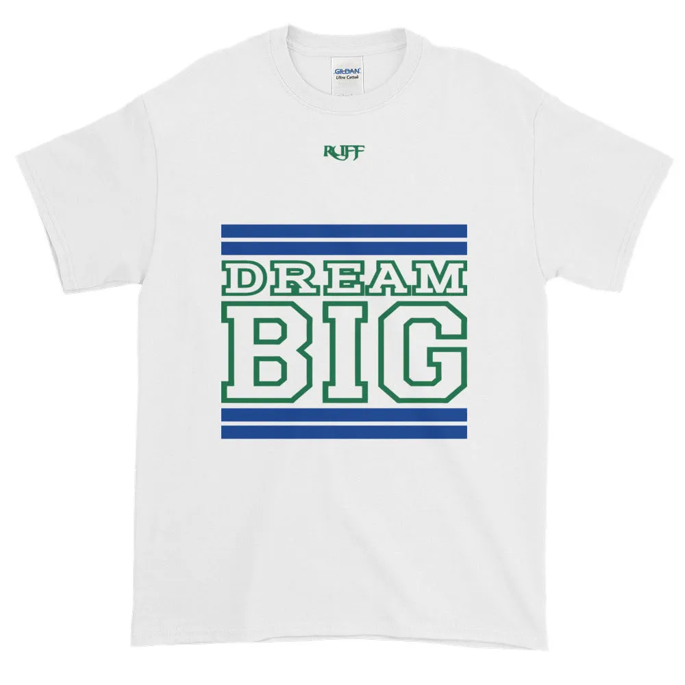 White Royal Blue and Green Short-Sleeve T-Shirt