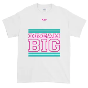 White Turquoise and Pink Short-Sleeve T-Shirt