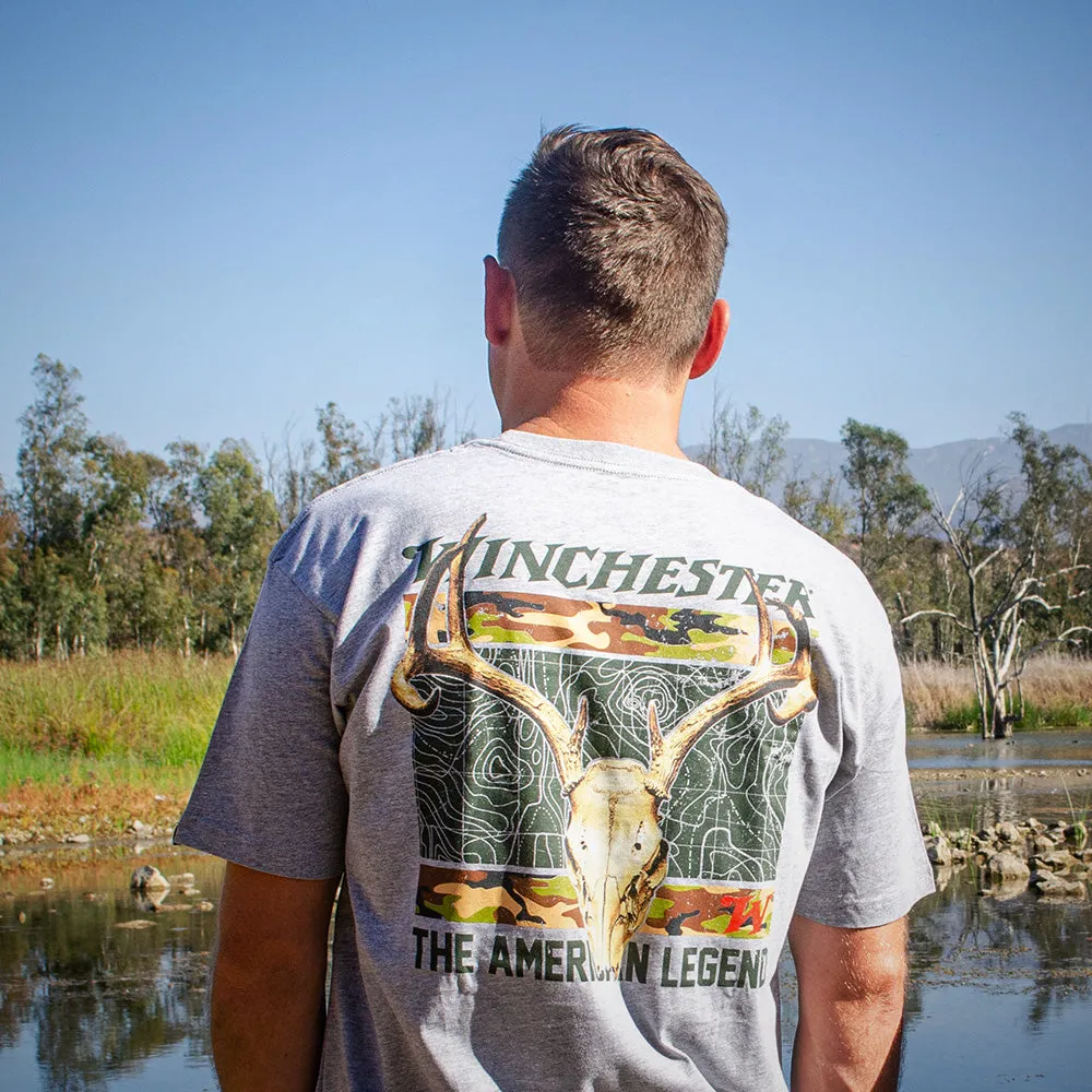 Winchester Pro - Camo Deer Skull - Short Sleeve T-Shirt
